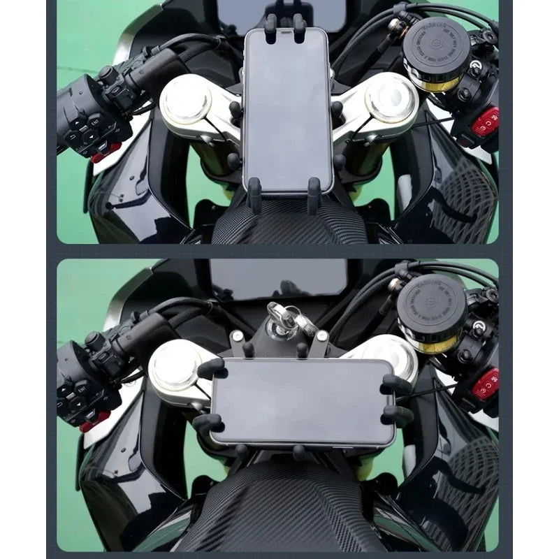 Soporte Premium para Móvil Antivibración y Rotación para Navegación Segura