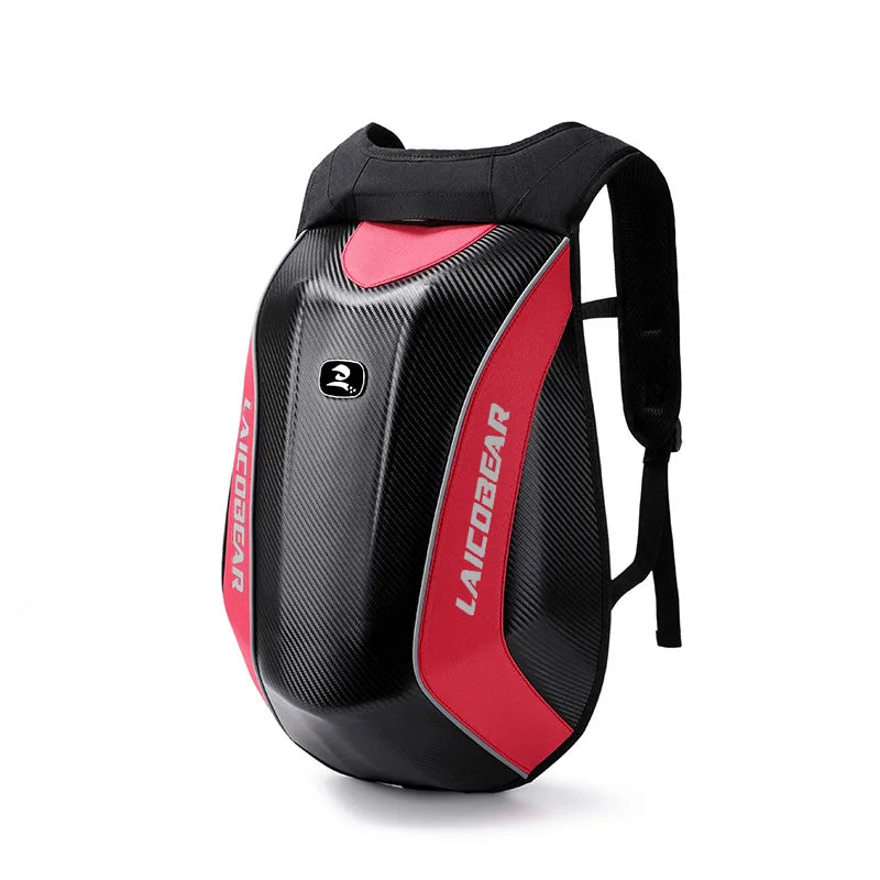 Mochila Premium para Moto de Fibra de Carbono – Funda Rígida Impermeable para Casco y Equipaje