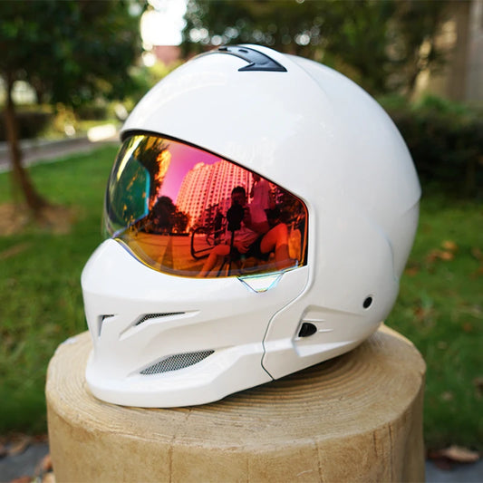 Scorpion Retro Motorcycle Helmet Removable Front Module Transparent Lens M L XL XXL Sizes Available for Motorbike Safety Gear
