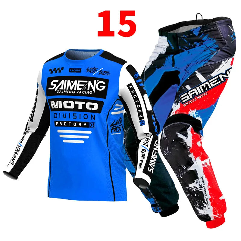 Motocross Jersey and Pants children's clothing big boy girl kid Motorcycle racing suit gear set racing suit Youth motorcycle mx