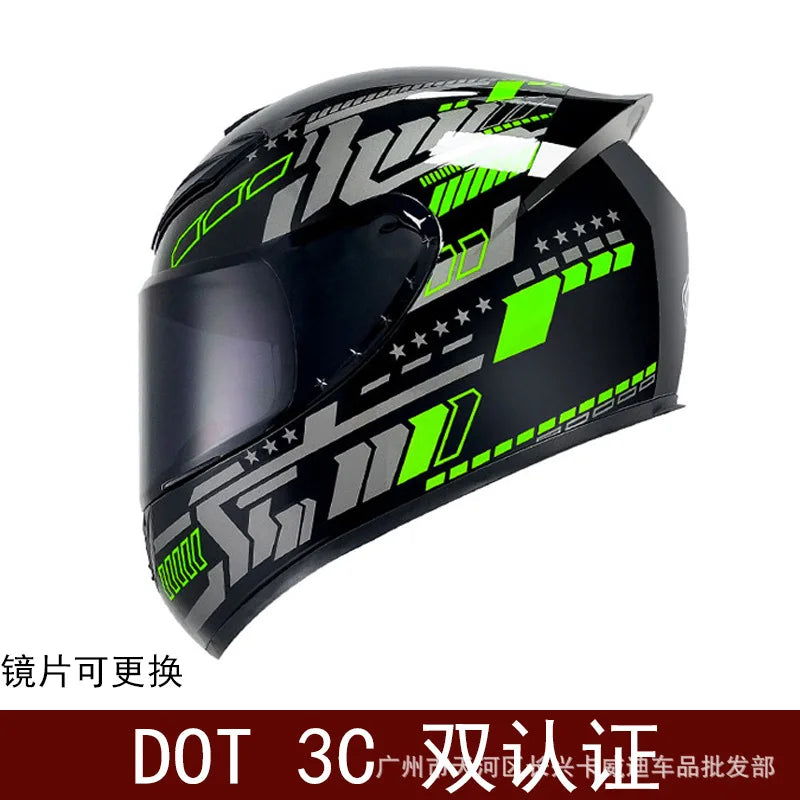 Motorcycle Helmet Four Seasons Full Face Bike Protective Safety Kart Racing Sports Car Original Casco Capacete DOT certiication