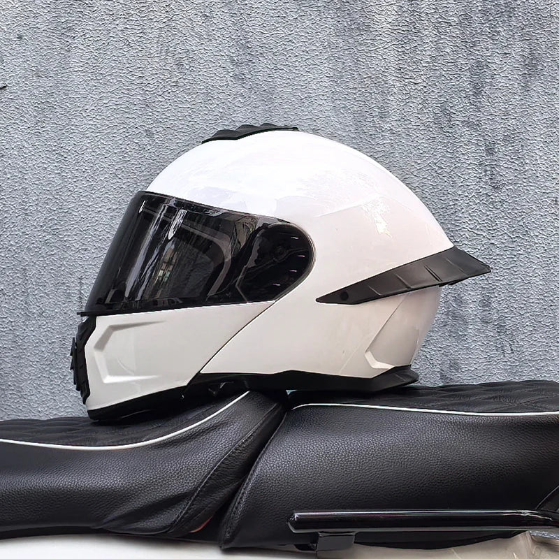 ORZ-B08A Full Face Motorcycle Helmet Glossy Mecha Pattern Racing Helmet Italian Style DOT Certified Safety Helmet with Tinted Vi