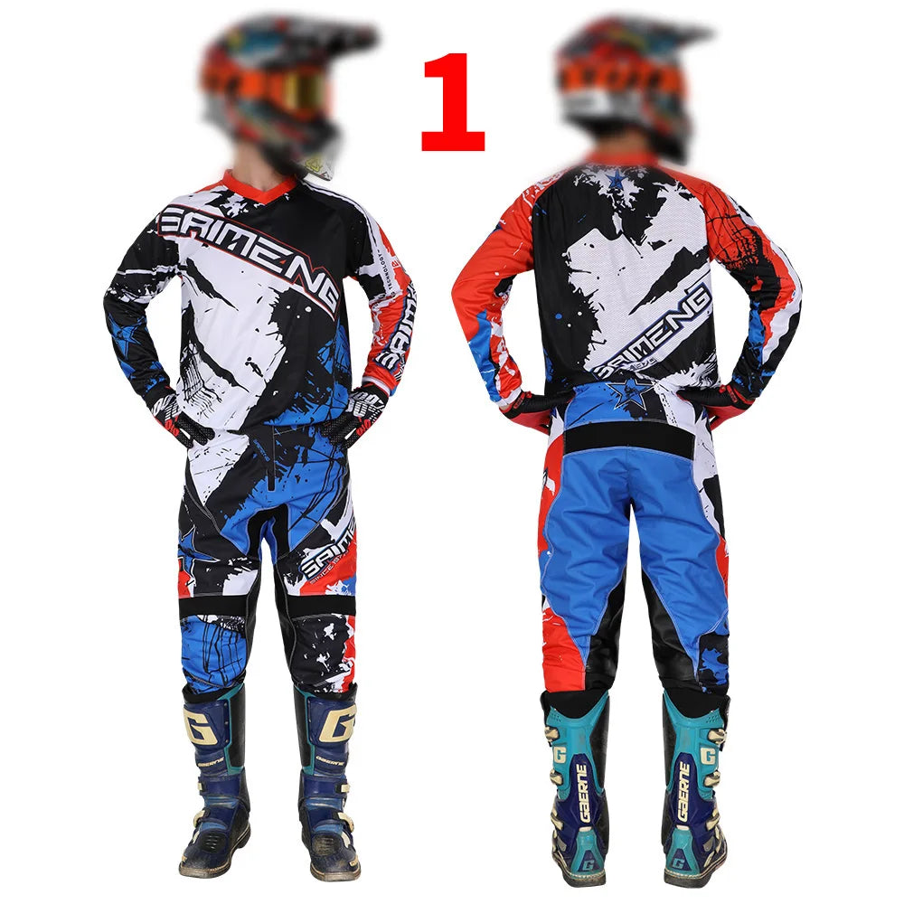 Motocross Jersey and Pants children's clothing big boy girl kid Motorcycle racing suit gear set racing suit Youth motorcycle mx