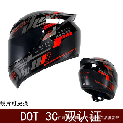 Motorcycle Helmet Four Seasons Full Face Bike Protective Safety Kart Racing Sports Car Original Casco Capacete DOT certiication