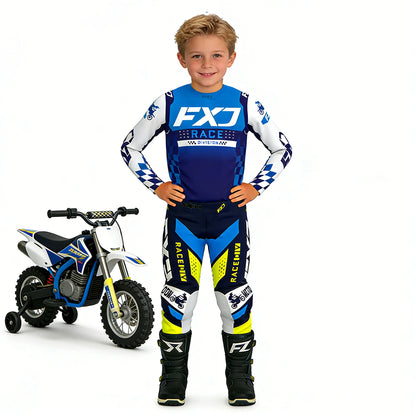 motocross child set Motorcycle jersey and pants kids clothing big girl Youth Red mx gear set Customized Number Name racing suit