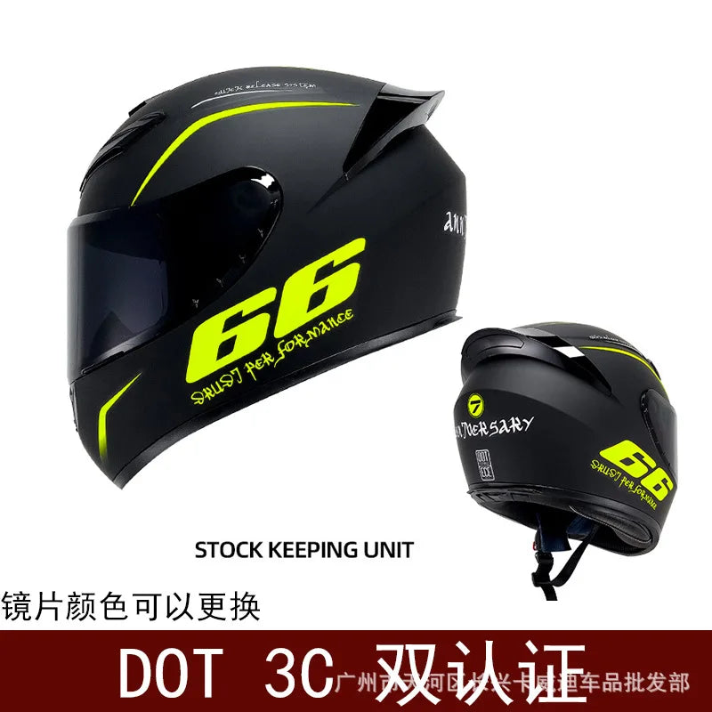 Motorcycle Helmet Four Seasons Full Face Bike Protective Safety Kart Racing Sports Car Original Casco Capacete DOT certiication
