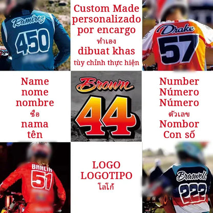 Off road motorcycle jersey and pants adult white pink yellow motocross suit man woman customize name number gear set Enduro