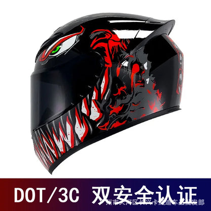 Motorcycle Helmet Four Seasons Full Face Bike Protective Safety Kart Racing Sports Car Original Casco Capacete DOT certiication