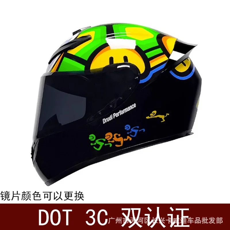 Motorcycle Helmet Four Seasons Full Face Bike Protective Safety Kart Racing Sports Car Original Casco Capacete DOT certiication