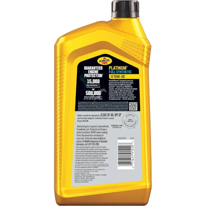 Pennzoil Platinum Full Synthetic 10W-30 Motor Oil For High Performance Engine Protection And Durability