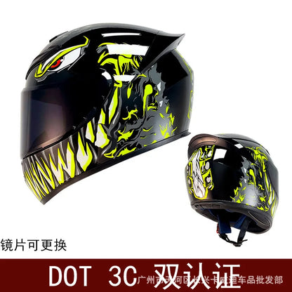 Motorcycle Helmet Four Seasons Full Face Bike Protective Safety Kart Racing Sports Car Original Casco Capacete DOT certiication