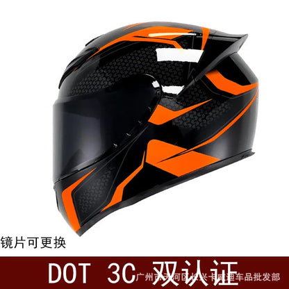 Motorcycle Helmet Four Seasons Full Face Bike Protective Safety Kart Racing Sports Car Original Casco Capacete DOT certiication
