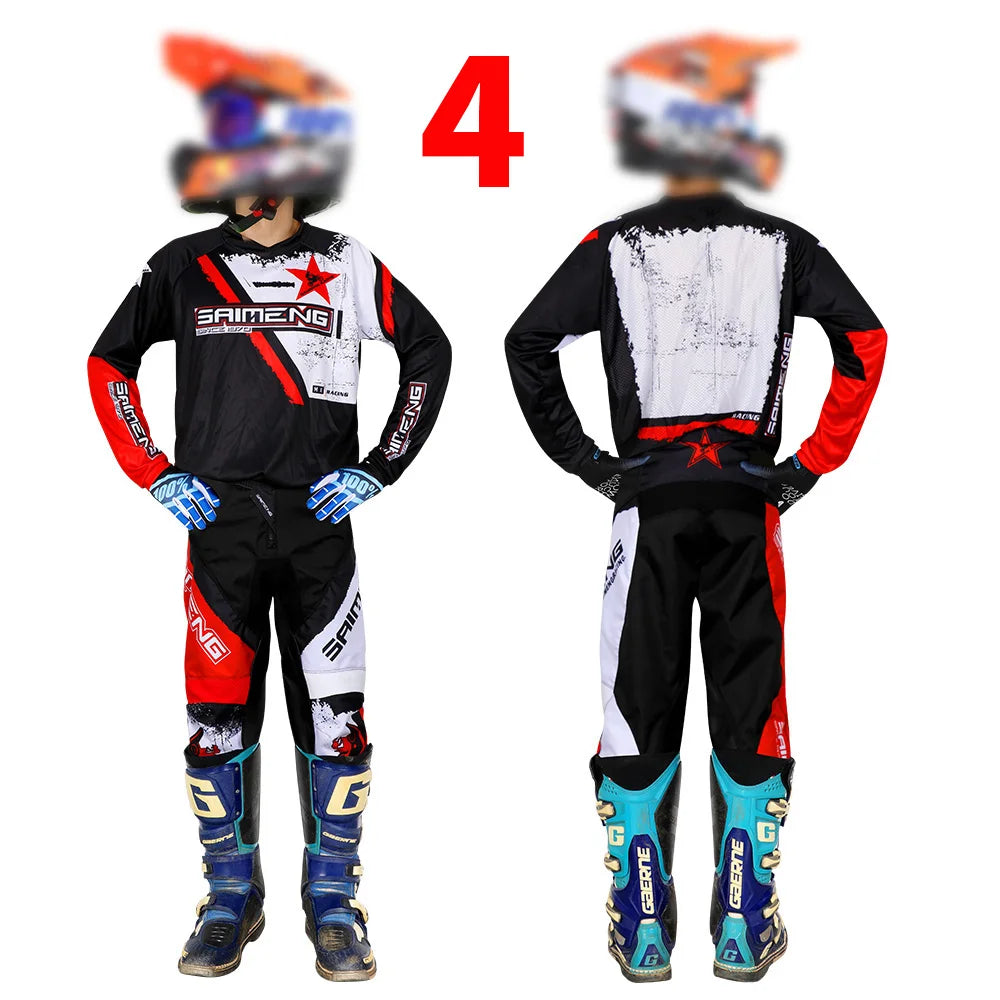 Motocross Jersey and Pants children's clothing big boy girl kid Motorcycle racing suit gear set racing suit Youth motorcycle mx