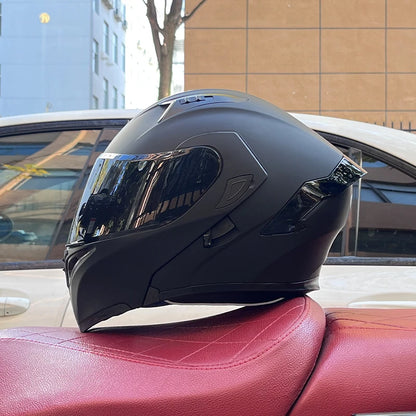 ORZ Full Face Motorcycle Helmet Mecha Geometric Pattern Racing Helmet DOT Certified Safety Helmet Facelift helmet