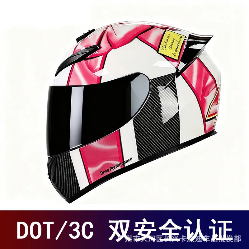 Motorcycle Helmet Four Seasons Full Face Bike Protective Safety Kart Racing Sports Car Original Casco Capacete DOT certiication