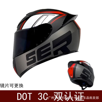 Motorcycle Helmet Four Seasons Full Face Bike Protective Safety Kart Racing Sports Car Original Casco Capacete DOT certiication
