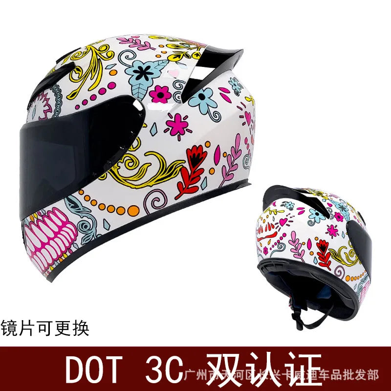 Motorcycle Helmet Four Seasons Full Face Bike Protective Safety Kart Racing Sports Car Original Casco Capacete DOT certiication