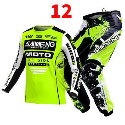 Motocross Jersey and Pants children's clothing big boy girl kid Motorcycle racing suit gear set racing suit Youth motorcycle mx