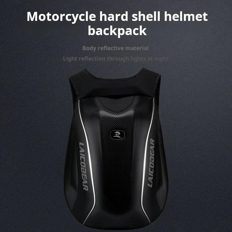 Mochila Premium para Moto de Fibra de Carbono – Funda Rígida Impermeable para Casco y Equipaje