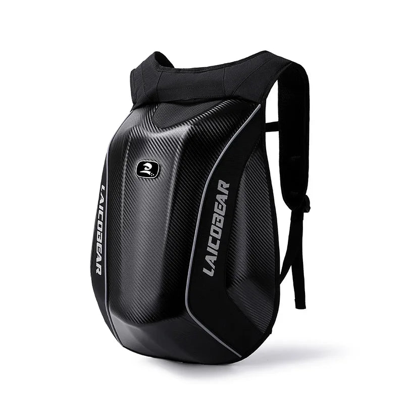 Mochila Premium para Moto de Fibra de Carbono – Funda Rígida Impermeable para Casco y Equipaje