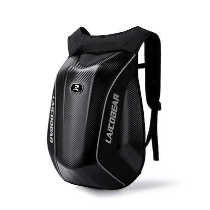 Mochila Premium para Moto de Fibra de Carbono – Funda Rígida Impermeable para Casco y Equipaje