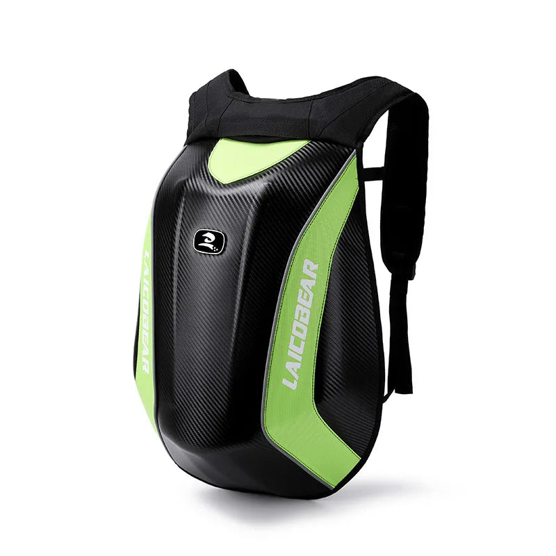 Mochila Premium para Moto de Fibra de Carbono – Funda Rígida Impermeable para Casco y Equipaje
