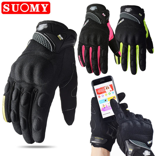 Guantes de Moto Suomy para Verano – Transpirables, Resistentes al Desgaste y con Táctil