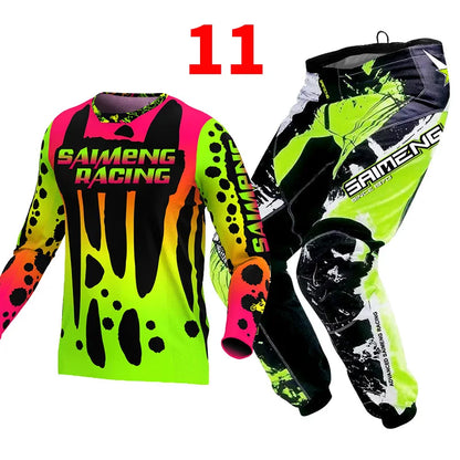 Motocross Jersey and Pants children's clothing big boy girl kid Motorcycle racing suit gear set racing suit Youth motorcycle mx