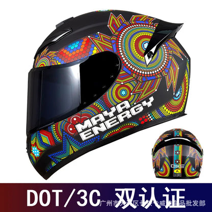 Motorcycle Helmet Four Seasons Full Face Bike Protective Safety Kart Racing Sports Car Original Casco Capacete DOT certiication