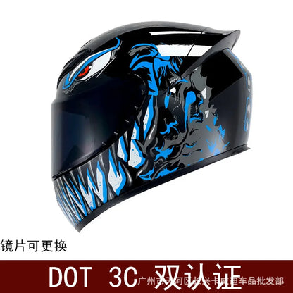 Motorcycle Helmet Four Seasons Full Face Bike Protective Safety Kart Racing Sports Car Original Casco Capacete DOT certiication