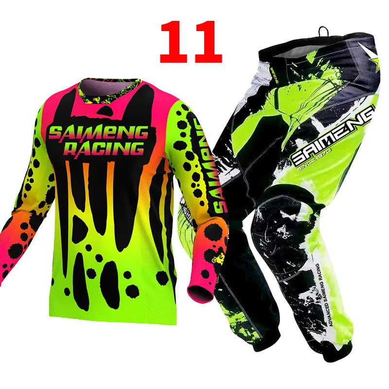 Motocross Jersey and Pants children's clothing big boy girl kid Motorcycle racing suit gear set racing suit Youth motorcycle mx