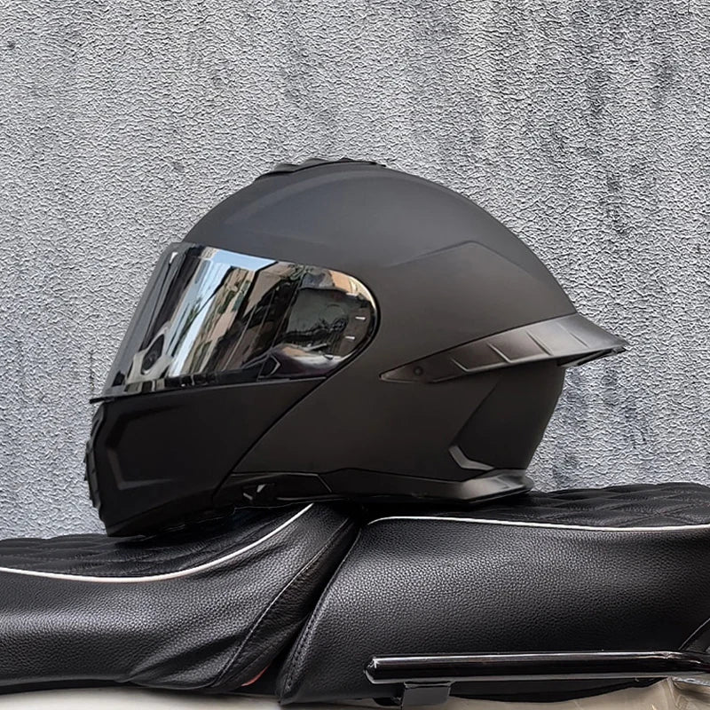 ORZ-B08A Full Face Motorcycle Helmet Glossy Mecha Pattern Racing Helmet Italian Style DOT Certified Safety Helmet with Tinted Vi