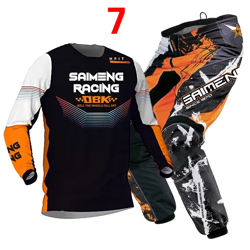 Motocross Jersey and Pants children's clothing big boy girl kid Motorcycle racing suit gear set racing suit Youth motorcycle mx