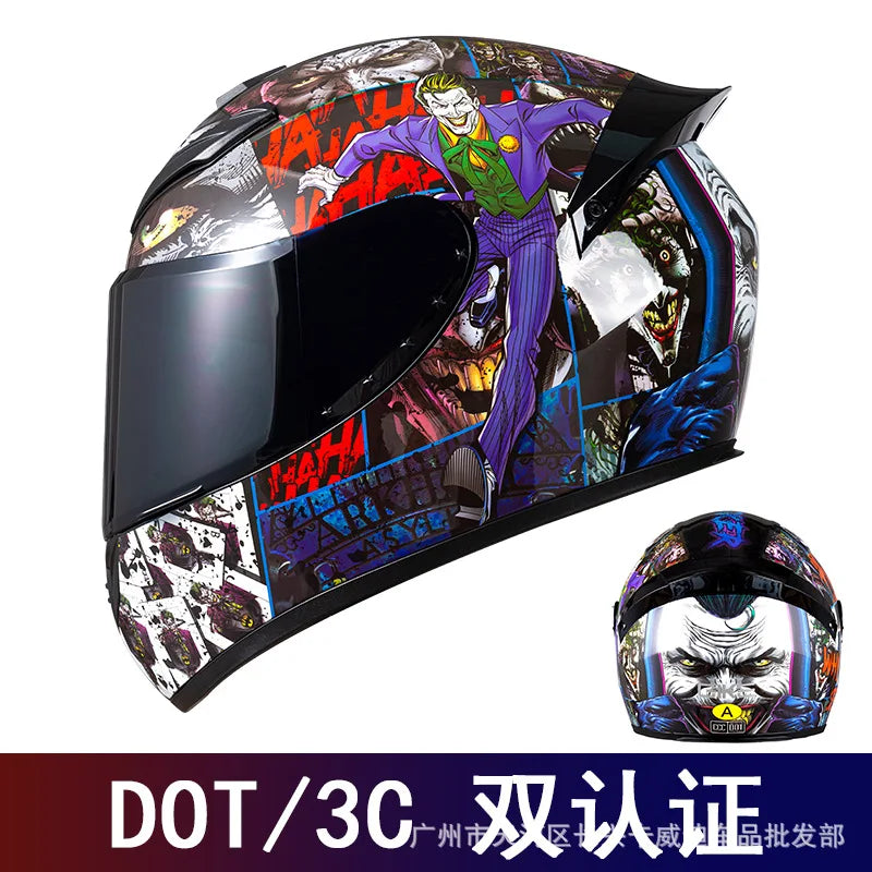 Motorcycle Helmet Four Seasons Full Face Bike Protective Safety Kart Racing Sports Car Original Casco Capacete DOT certiication