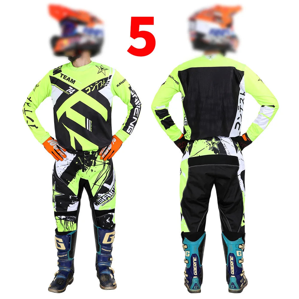 Motocross Jersey and Pants children's clothing big boy girl kid Motorcycle racing suit gear set racing suit Youth motorcycle mx