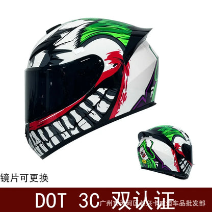 Motorcycle Helmet Four Seasons Full Face Bike Protective Safety Kart Racing Sports Car Original Casco Capacete DOT certiication