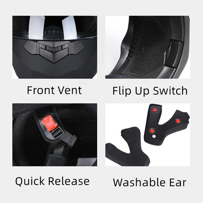 Personalised Full Face Casco Flip Up Motocross Racing Motorcycle Helmet Safety Downhill Modular Men Women Moto DOT Approved ECE