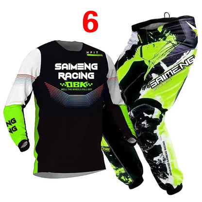 Motocross Jersey and Pants children's clothing big boy girl kid Motorcycle racing suit gear set racing suit Youth motorcycle mx