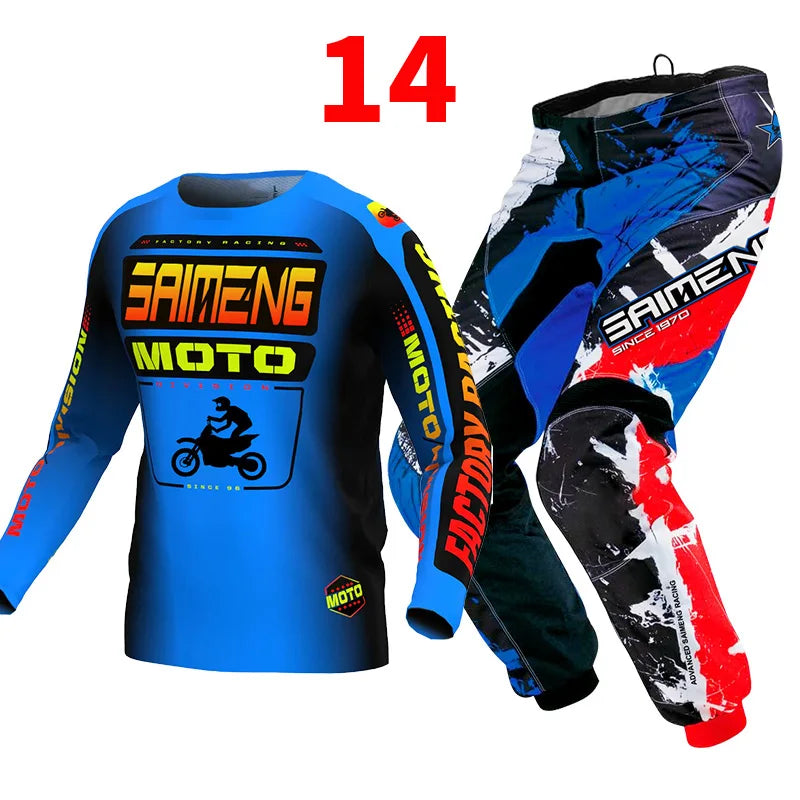 Motocross Jersey and Pants children's clothing big boy girl kid Motorcycle racing suit gear set racing suit Youth motorcycle mx