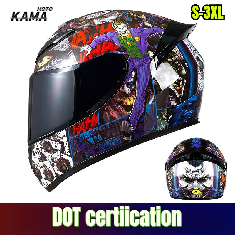 Motorcycle Helmet Four Seasons Full Face Bike Protective Safety Kart Racing Sports Car Original Casco Capacete DOT certiication