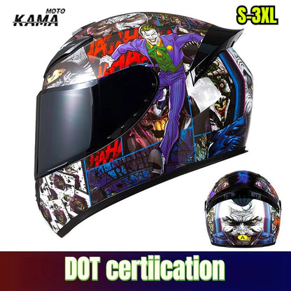 Motorcycle Helmet Four Seasons Full Face Bike Protective Safety Kart Racing Sports Car Original Casco Capacete DOT certiication