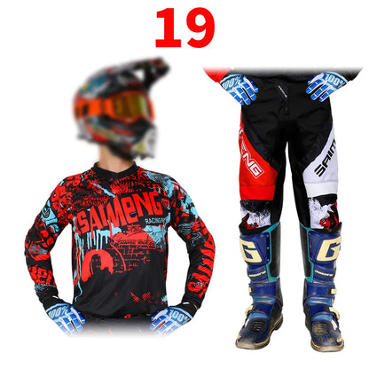 Motocross Jersey and Pants children's clothing big boy girl kid Motorcycle racing suit gear set racing suit Youth motorcycle mx