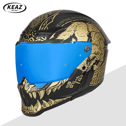 Men's Motorcycle Full Face Helmets Women's Bike Racing, Street Bike Riding All-Season Full-Coverage Safety Helmets