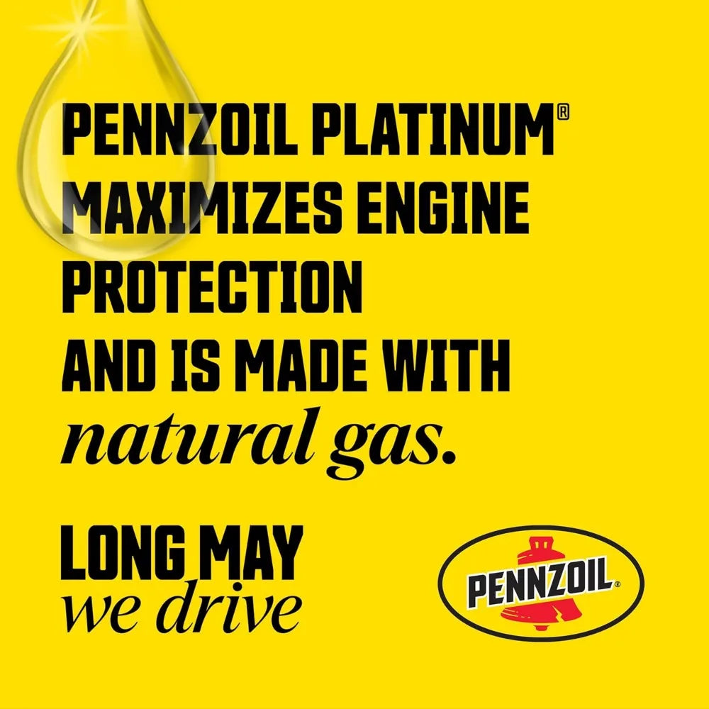 Pennzoil Platinum Full Synthetic 10W-30 Motor Oil For High Performance Engine Protection And Durability